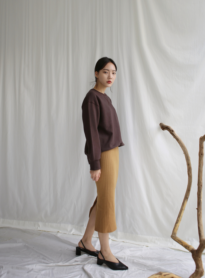 Girly Knit Slim Long Skirt Women Tight Fit Fall Ki