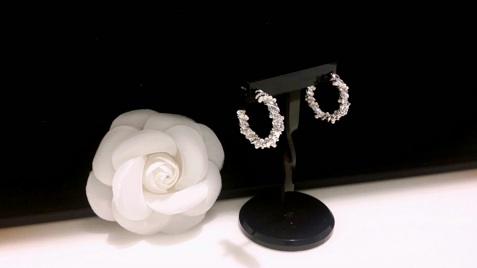 C. Imported Sasha Silver Earrings Coco Ring Luxury