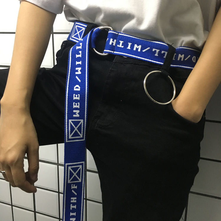 NEW MEN FASHION BELT Canvas Alphabet Belt Men's