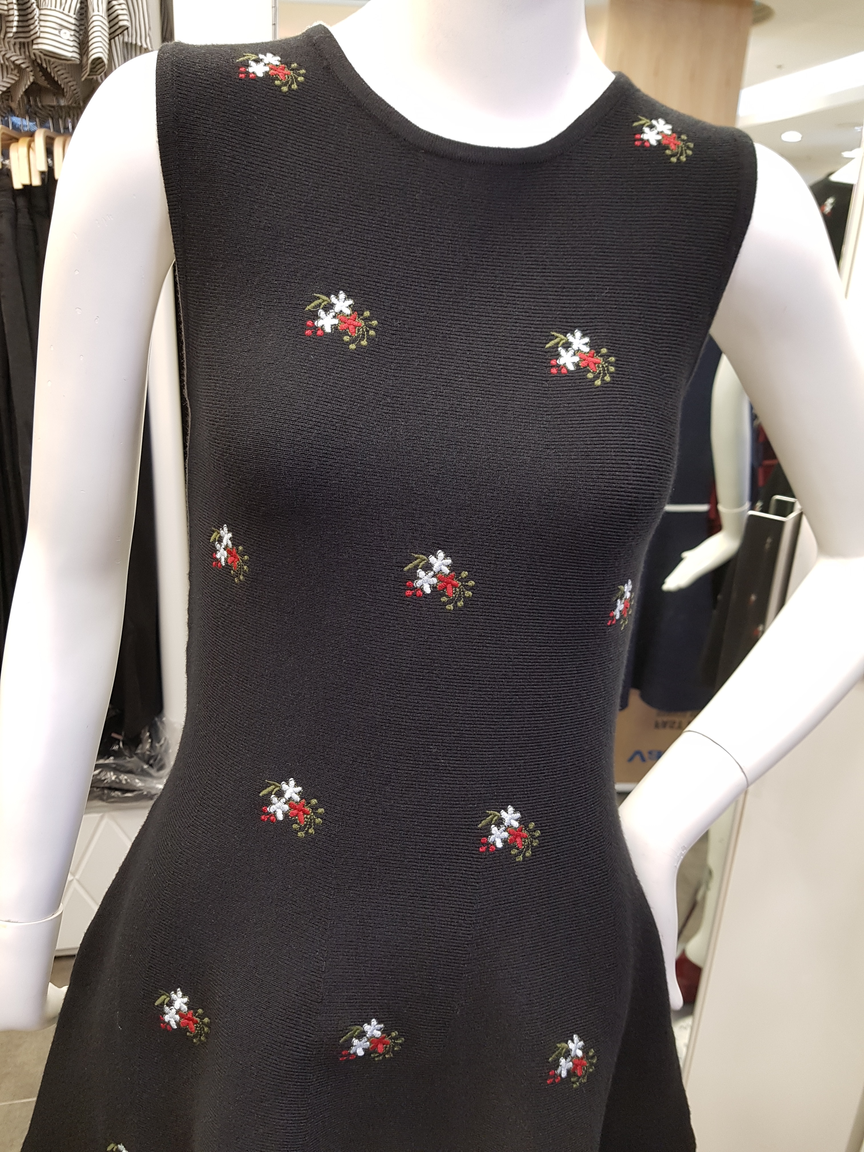 New Women Dress Valley Girls Floral Embroidery Kni