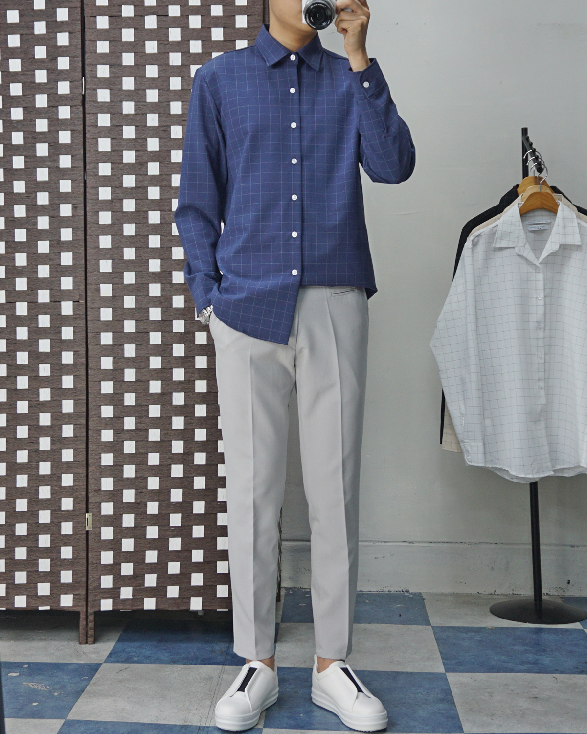 Men Height Shoes Bending Keyboard Slip-on 2 Color 