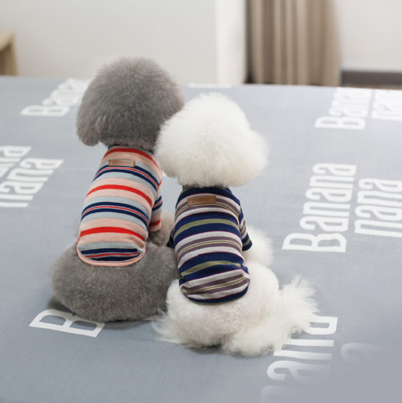 NEW DOG FASHION Puppy Clothes Candy Striped T-Shir