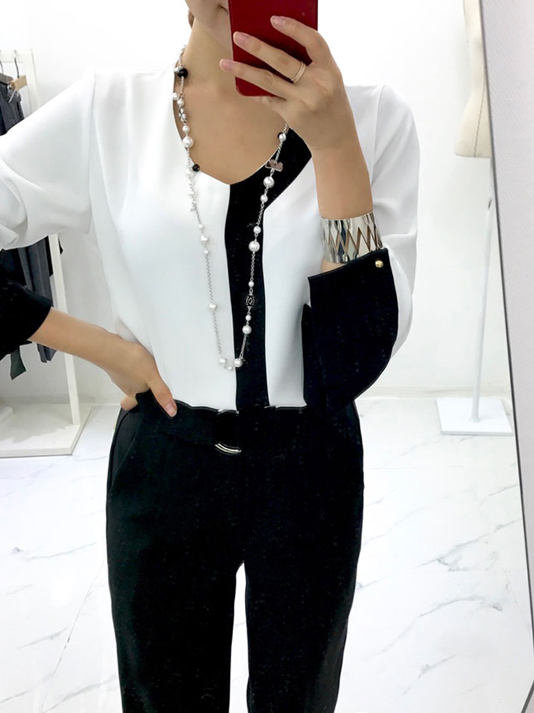 White Line Autumn Blouse Office Look Women's Co