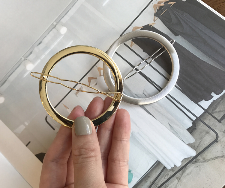 NEW HAIR CLIP HOOP Simple Wide Metal Hairpin Hairp