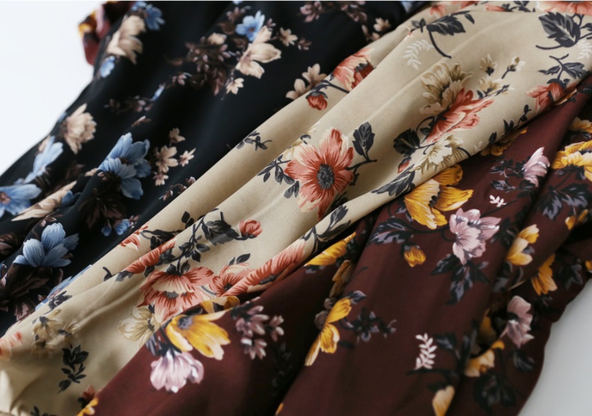 New Women Dress Lovely Autumn New Flower Cute dres