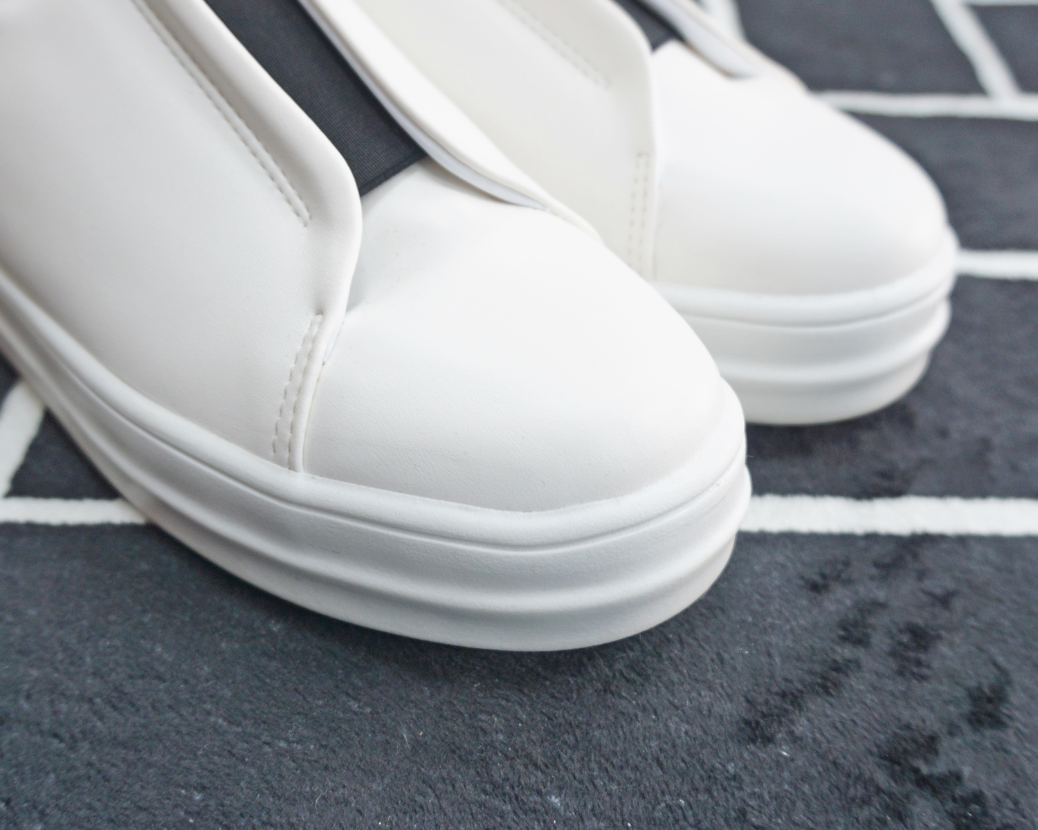 Men Height Shoes Bending Keyboard Slip-on 2 Color 