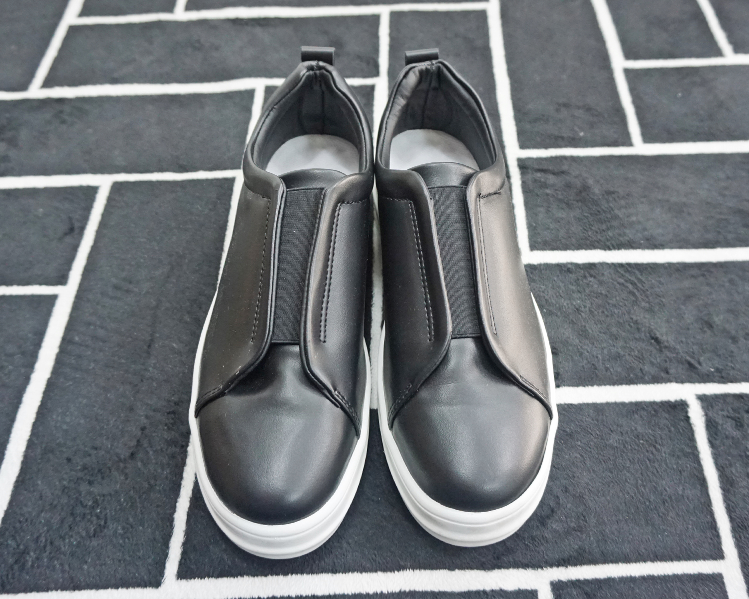 Men Height Shoes Bending Keyboard Slip-on 2 Color 