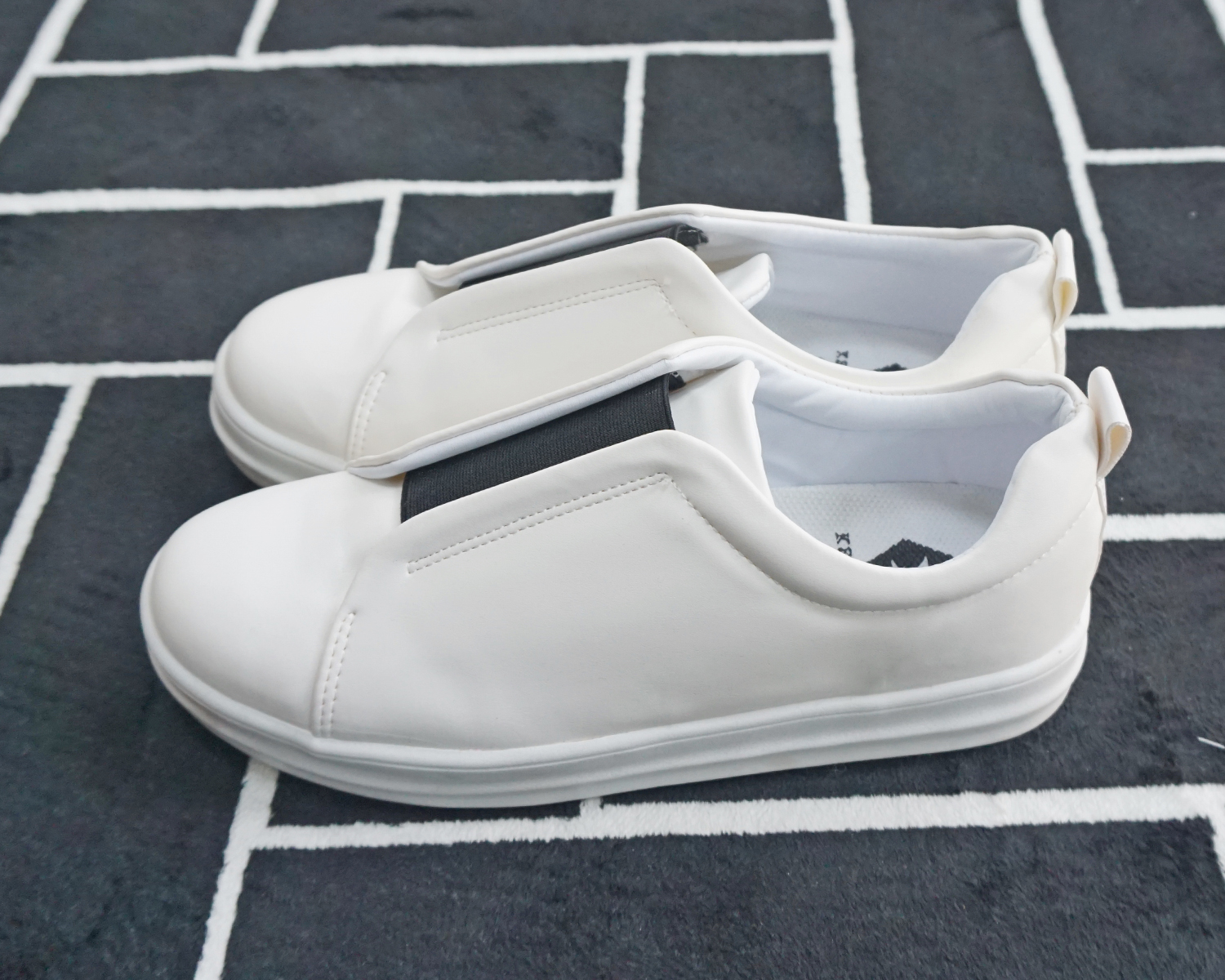 Men Height Shoes Bending Keyboard Slip-on 2 Color 