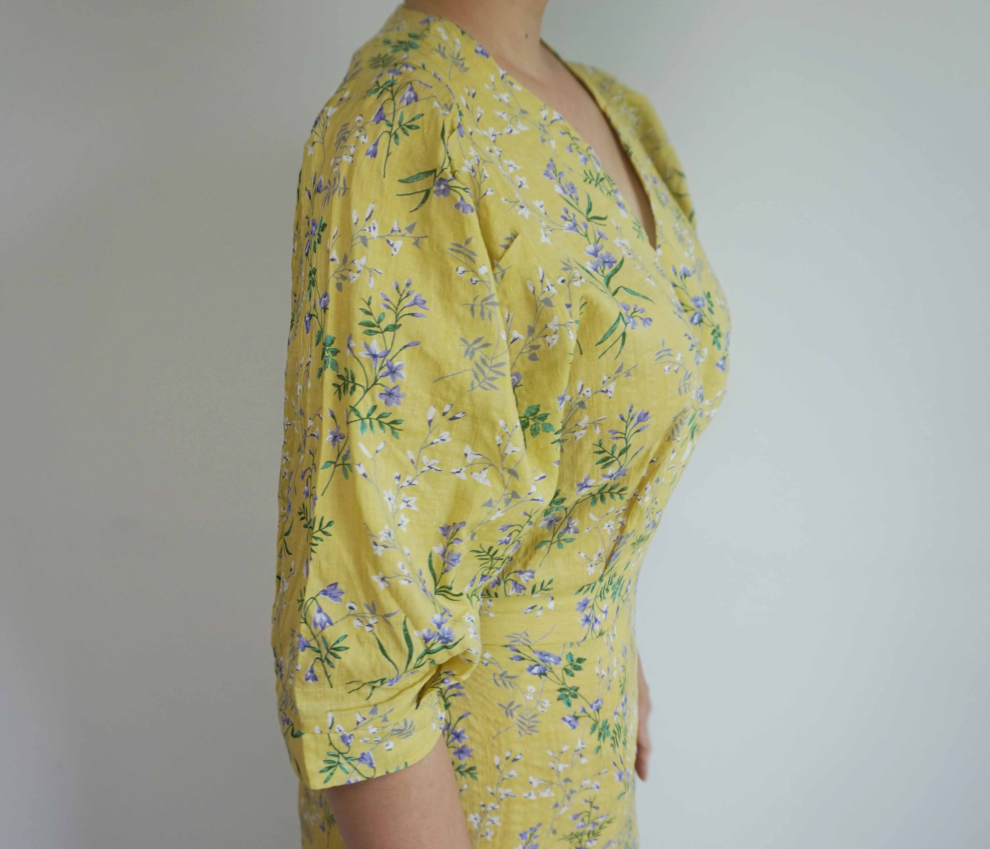 New Women Dress Paper Flower Dress Yellow Daily Co