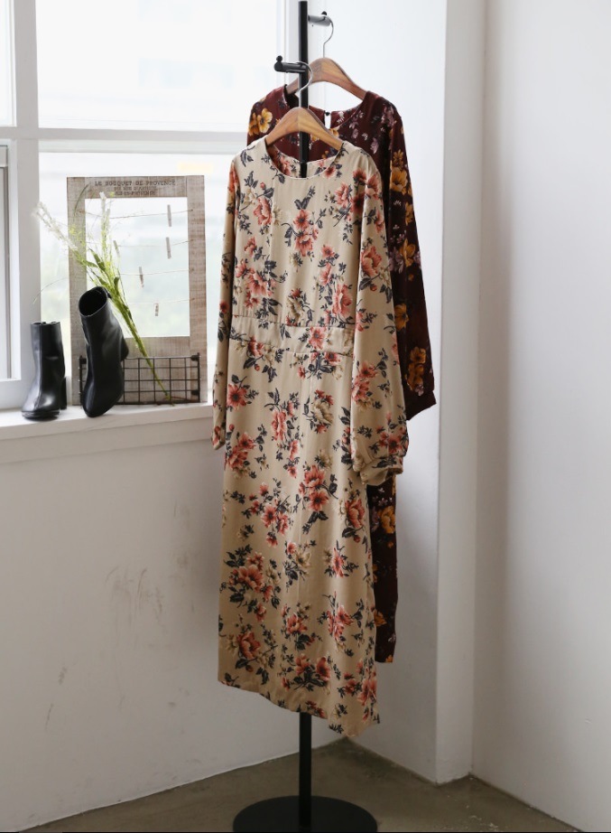 New Women Dress Lovely Autumn New Flower Cute dres