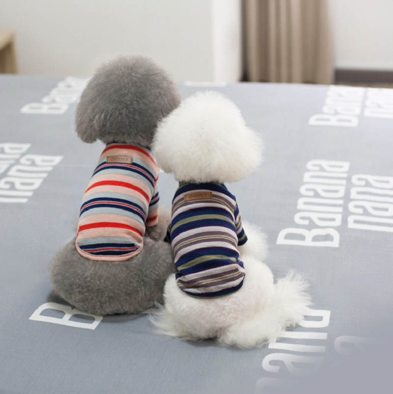 NEW DOG FASHION Puppy Clothes Candy Striped T-Shir