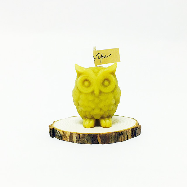 NEW CANDLE Miel House Brown Wood Square Beeswax Gi