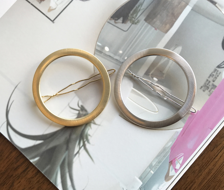 NEW HAIR CLIP HOOP Simple Wide Metal Hairpin Hairp