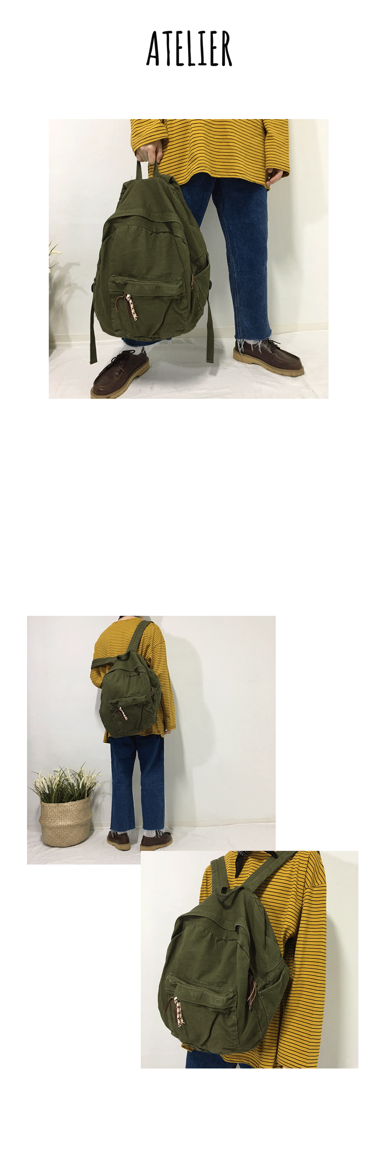 NEW BACKPACK Unisex Vintage Washing Backpack 2colo