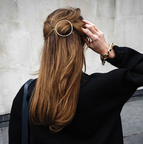 NEW HAIR CLIP HOOP Simple Wide Metal Hairpin Hairp