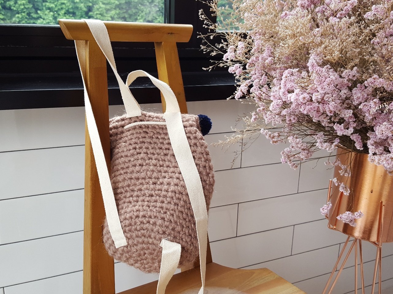 NEW CHILDREN BAG LADY CHILDREN BAGS Knit Pom Pom B