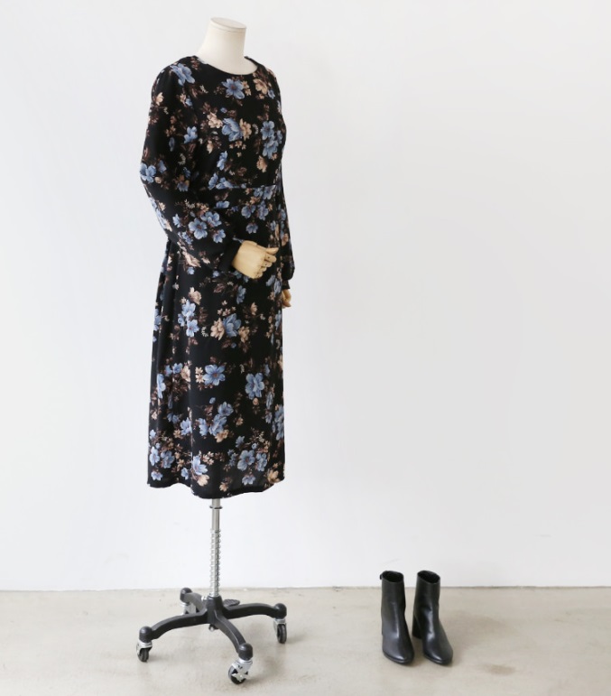 New Women Dress Lovely Autumn New Flower Cute dres