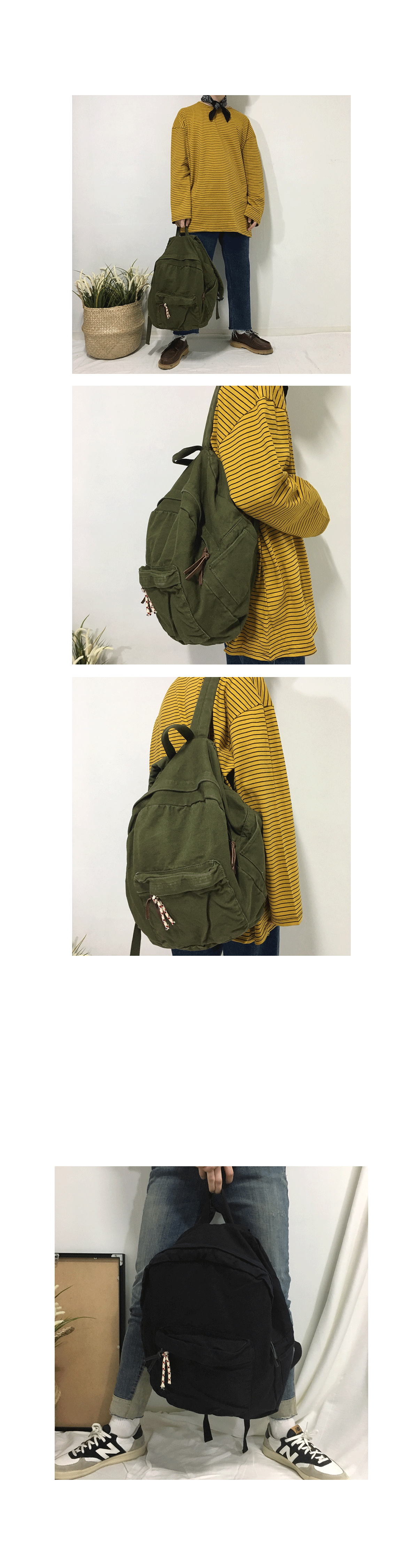NEW BACKPACK Unisex Vintage Washing Backpack 2colo