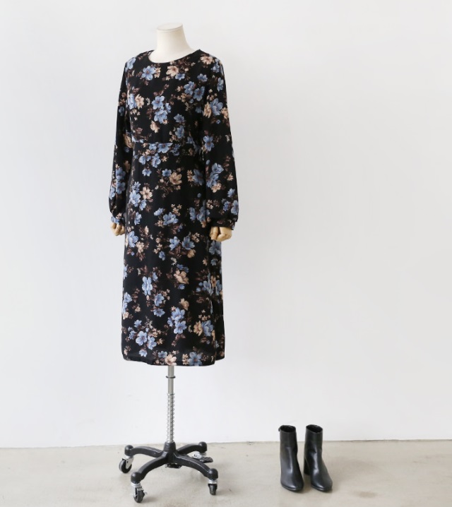 New Women Dress Lovely Autumn New Flower Cute dres