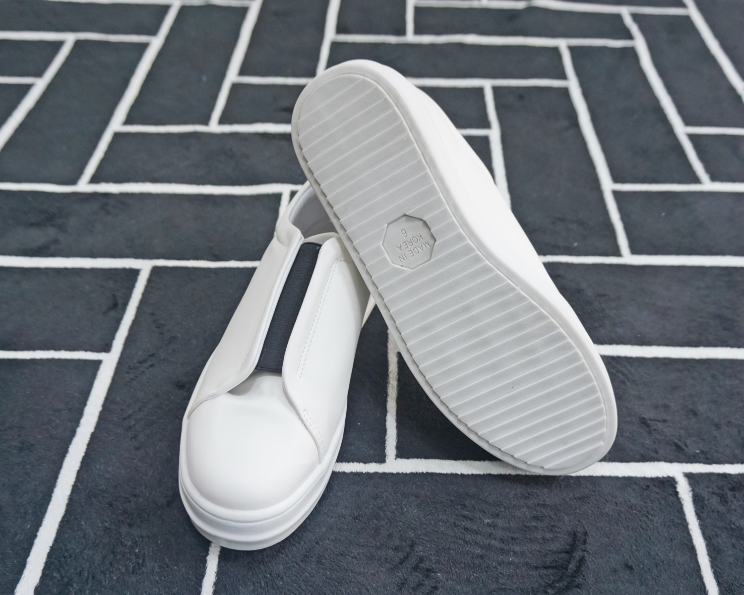 Men Height Shoes Bending Keyboard Slip-on 2 Color 