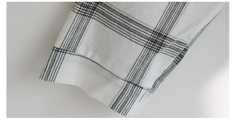 Women Blouses Bates Check Blouse Black, Ivory, Mus