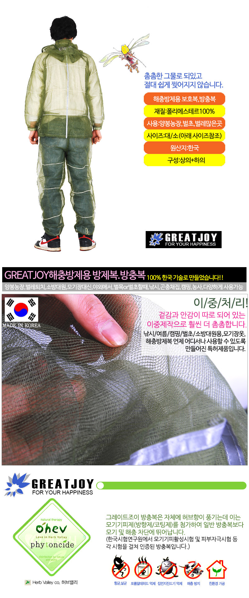 Patented wasp insect protective clothing Protectiv