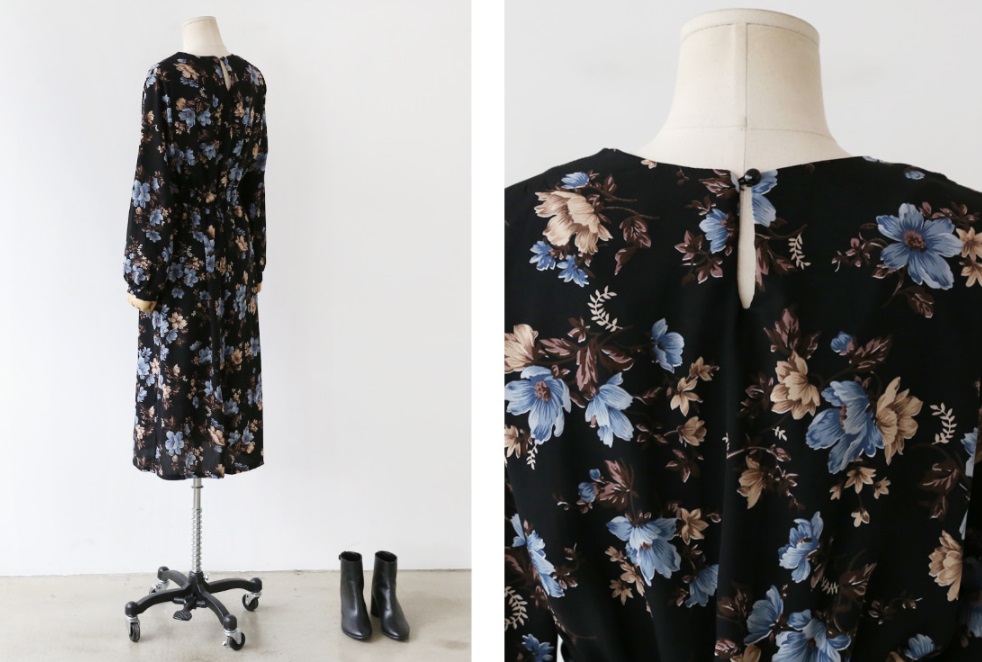 New Women Dress Lovely Autumn New Flower Cute dres