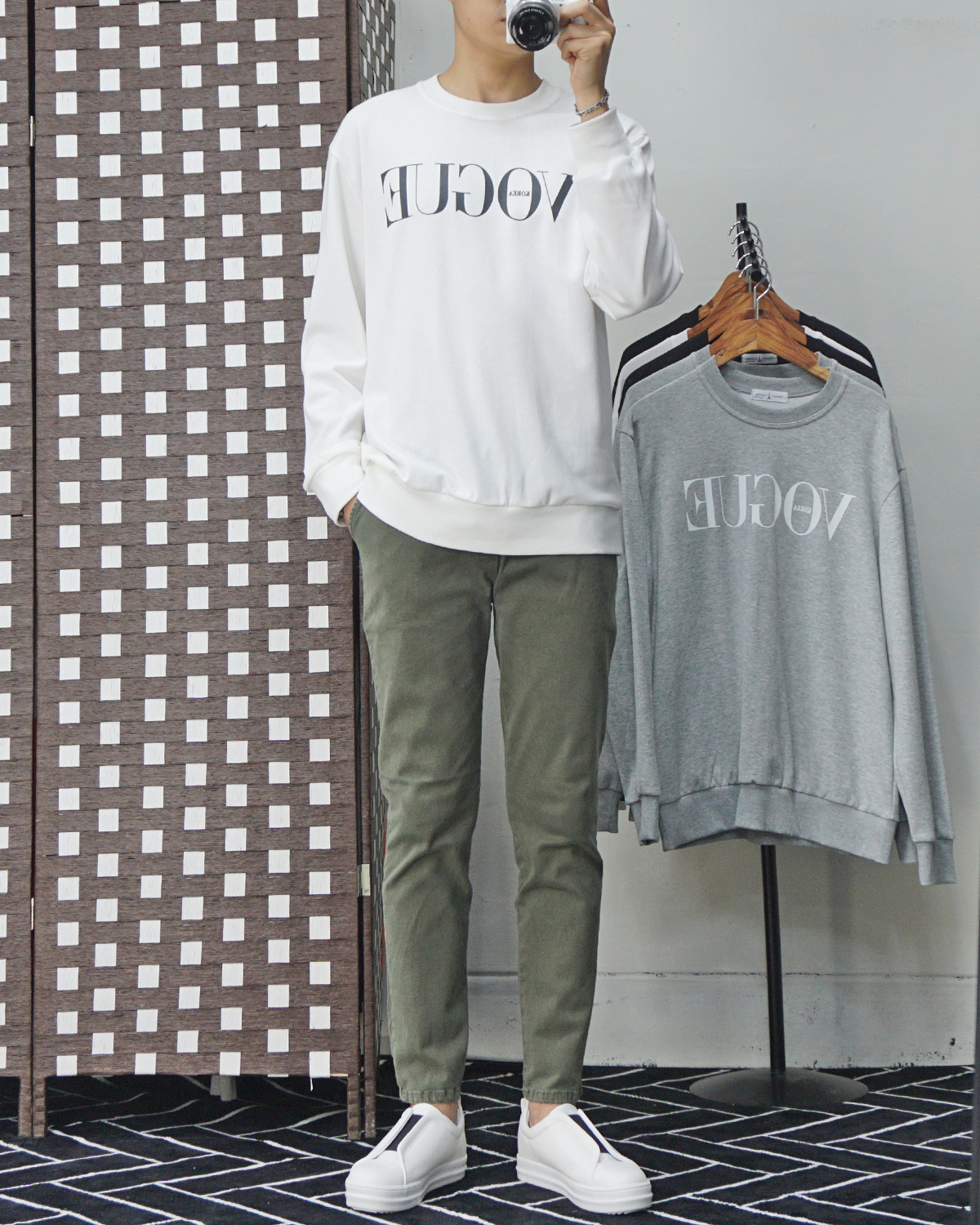 Men Height Shoes Bending Keyboard Slip-on 2 Color 