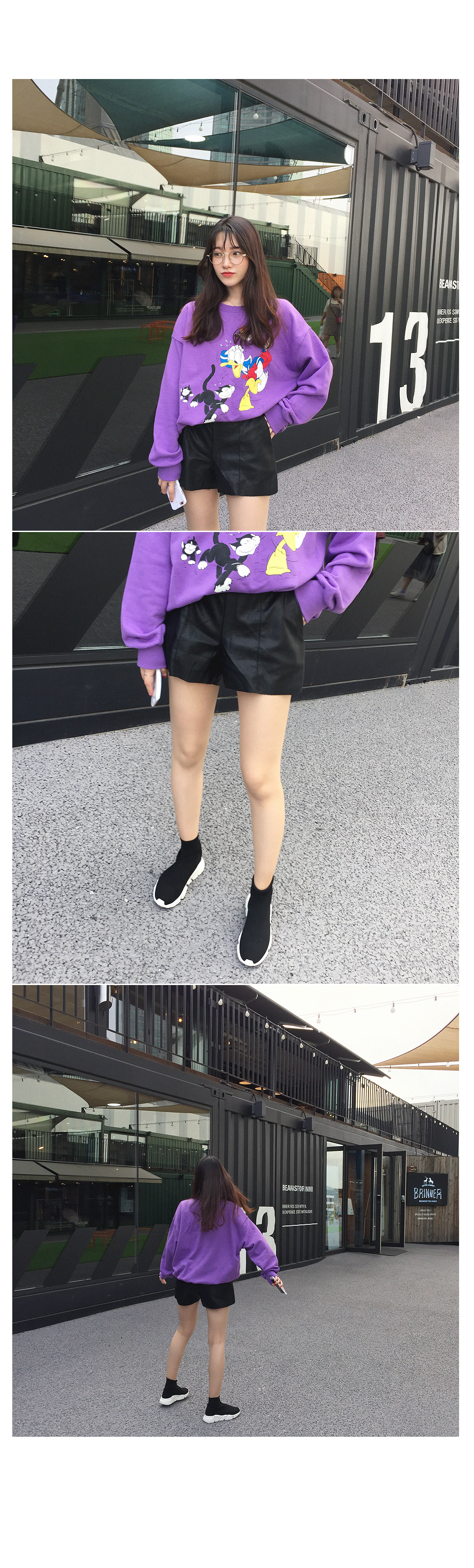 Women Short Pants Leather Pants 20 College Student