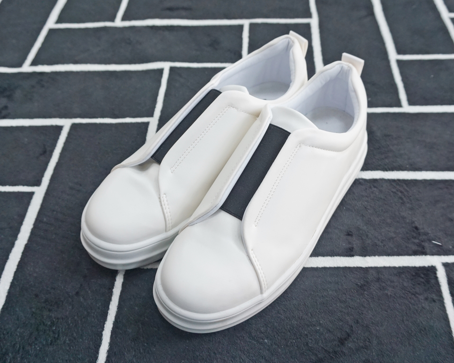 Men Height Shoes Bending Keyboard Slip-on 2 Color 