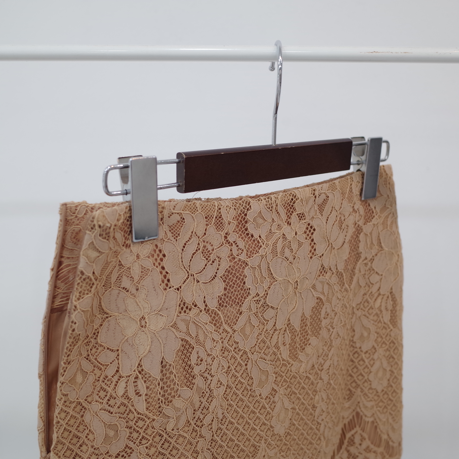 Autumn flower lace skirt H line Embroidery Long co