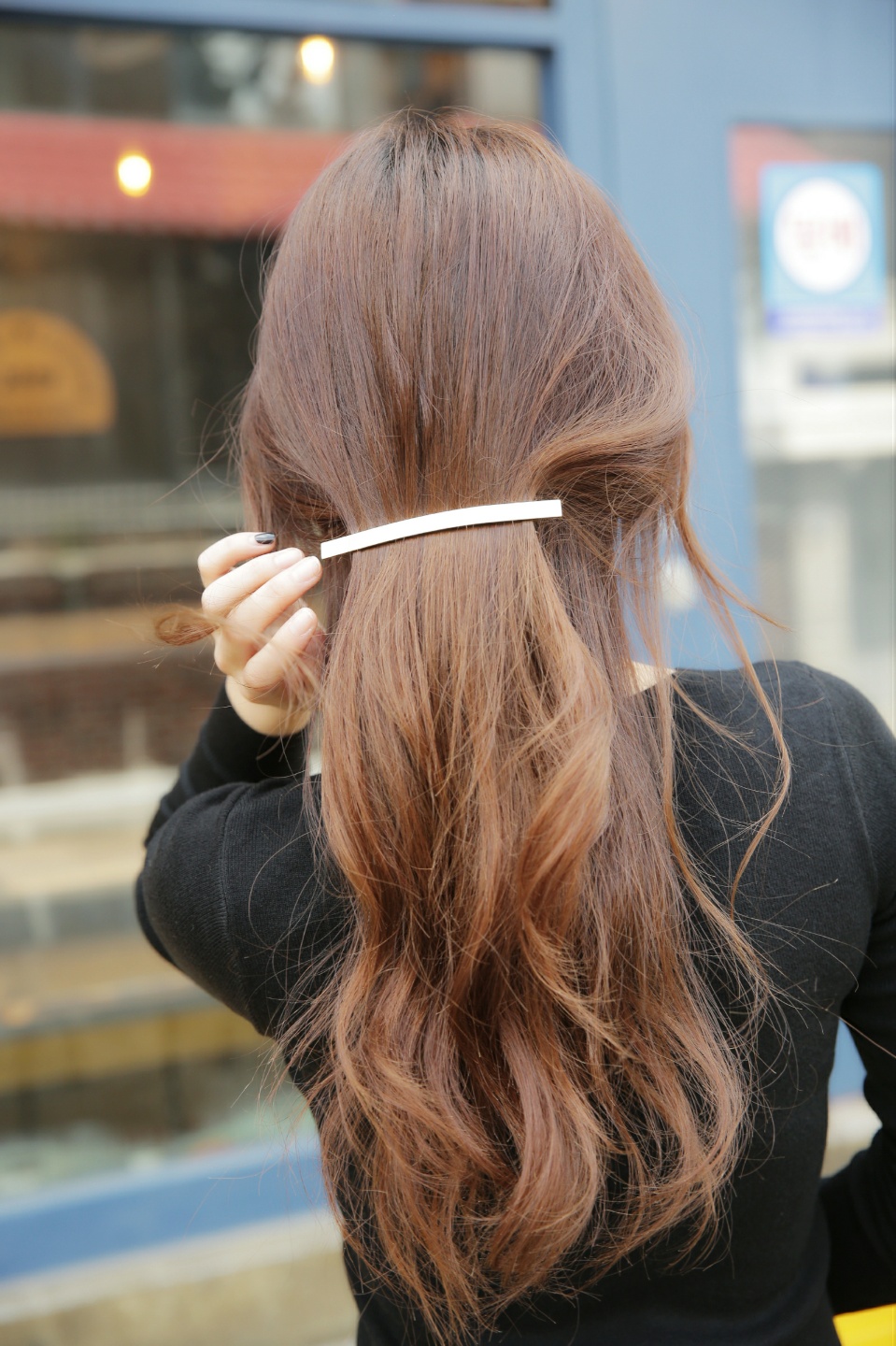 Hair Accessories Square Slim Matte Hairpin Gold Da