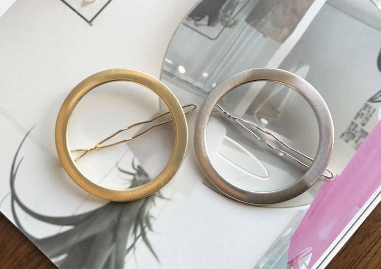 NEW HAIR CLIP HOOP Simple Wide Metal Hairpin Hairp