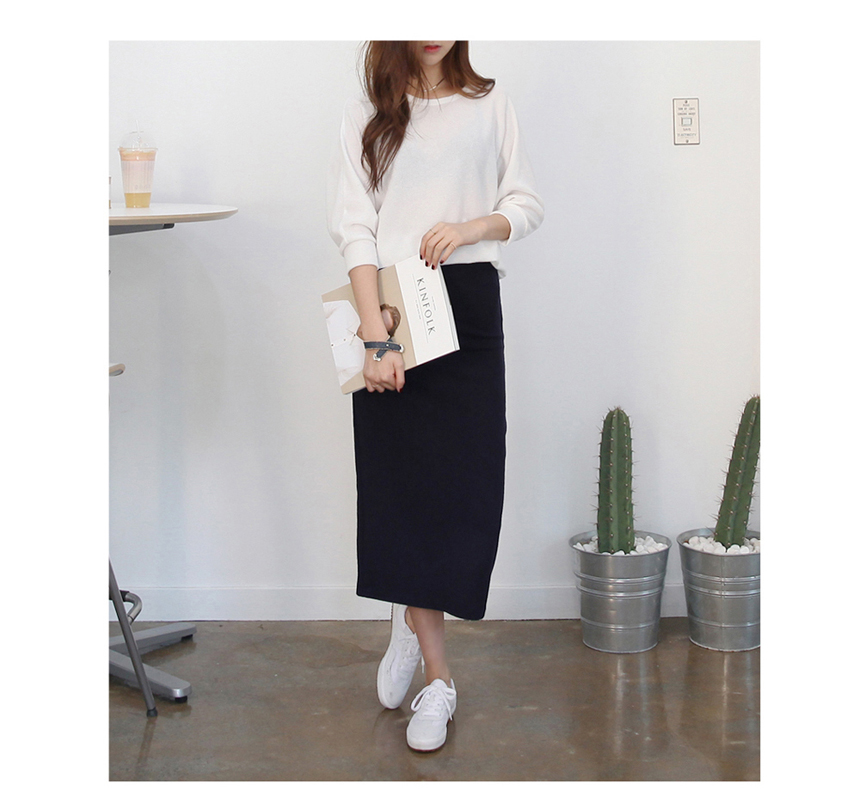 Adelia H Line Long Skirts Trim Gold Date Banding D