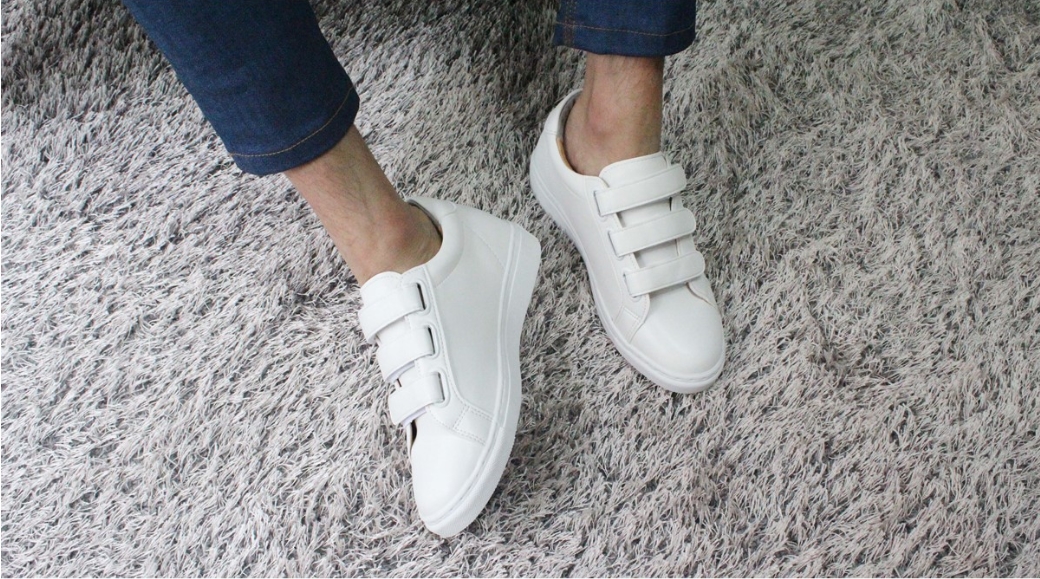 Men Height Shoes Unisex Couple 7cm Velcro White