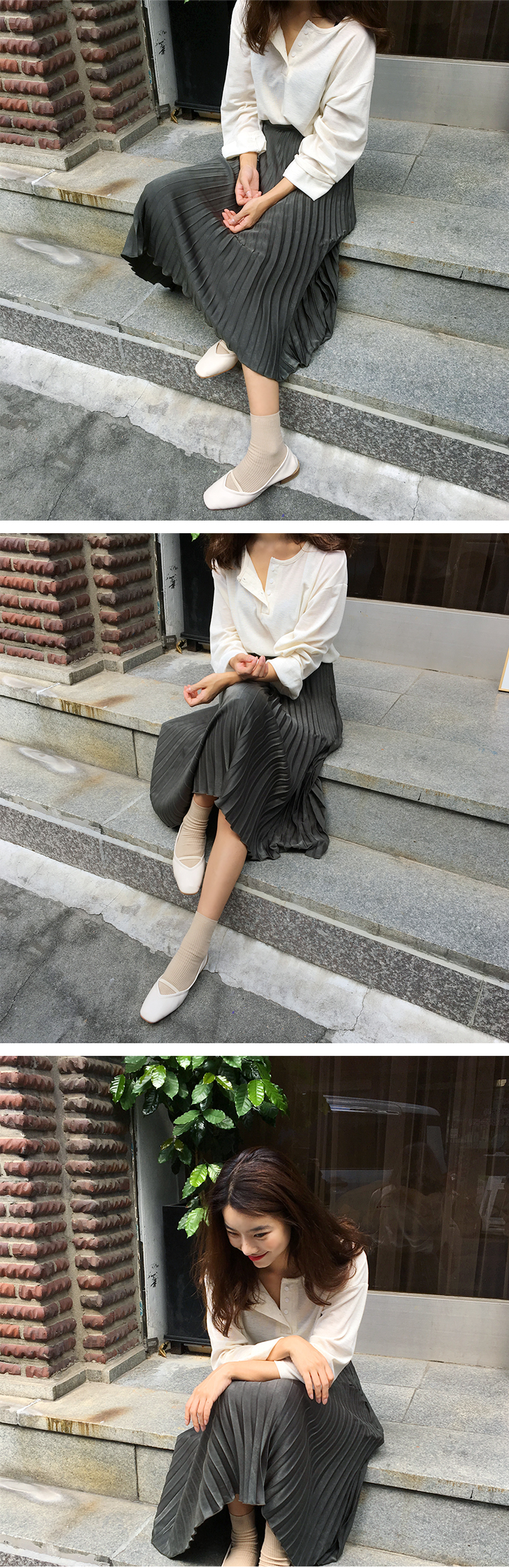 Glitter Pleated Bending Skirt Ten Girls Daily Coor