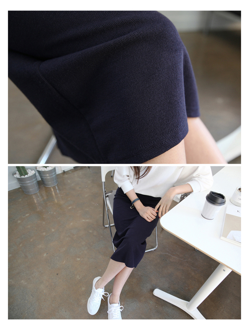 Adelia H Line Long Skirts Trim Gold Date Banding D