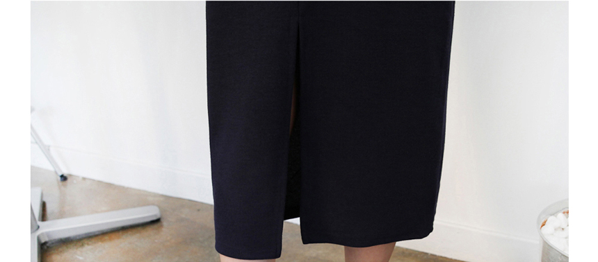 Adelia H Line Long Skirts Trim Gold Date Banding D