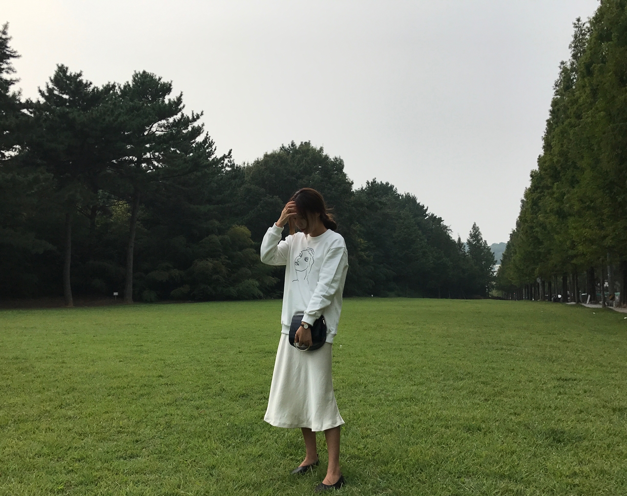 Mermaid Silk Satin Long Skirt Ivory, Brown Autumn 