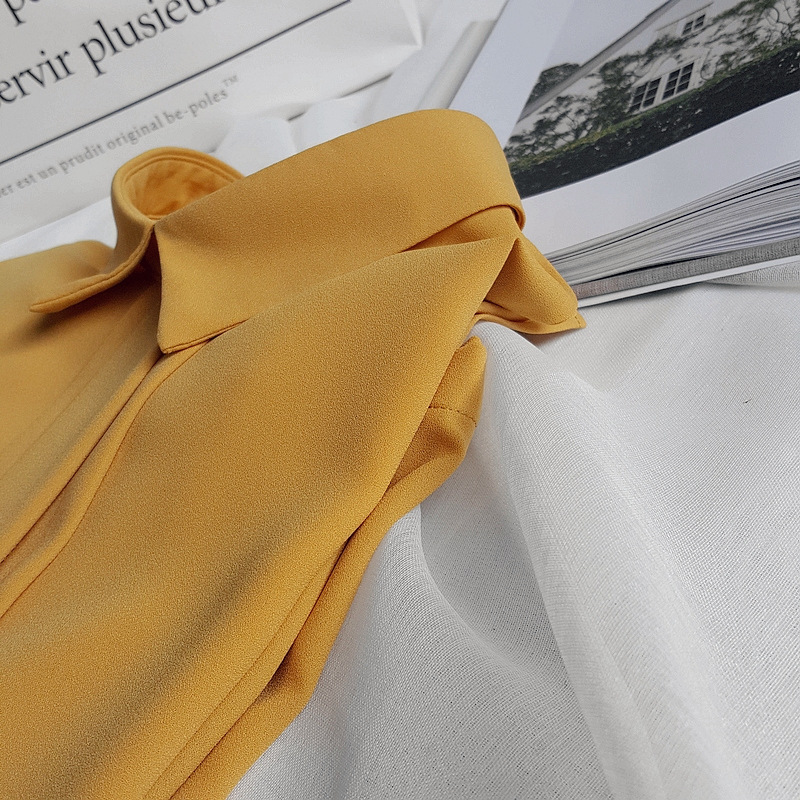 Women Blouses Sleeveless ruffle black white check 