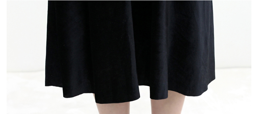 Velvet Cangkang Long Skirt Autumn Banding Voyeur l