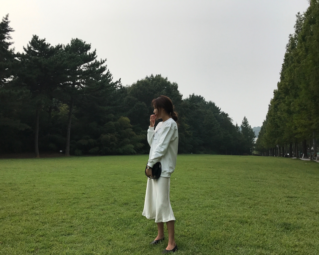 Mermaid Silk Satin Long Skirt Ivory, Brown Autumn 