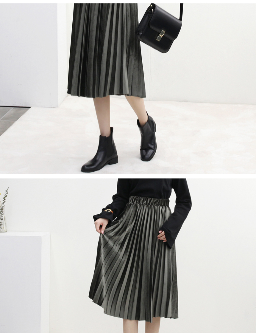 Velvet Pleated Long skirts 20s 3 Women's year-e