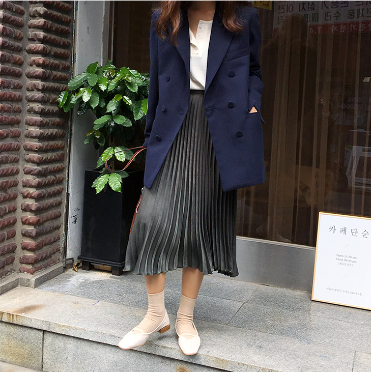 Glitter Pleated Bending Skirt Ten Girls Daily Coor