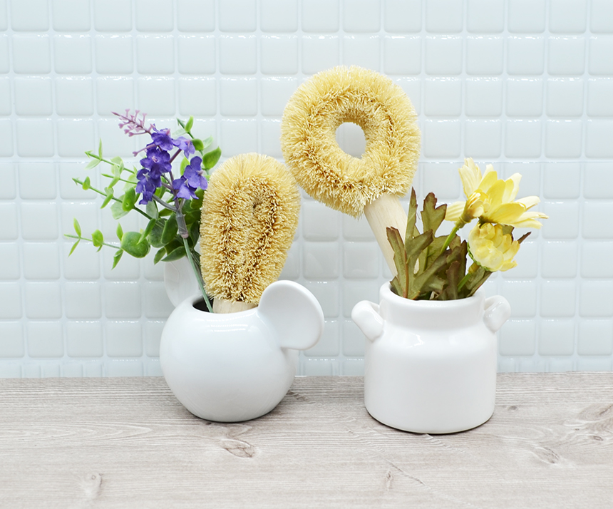 Scrubber Dish Washing Natural palm cake Kitchen cl