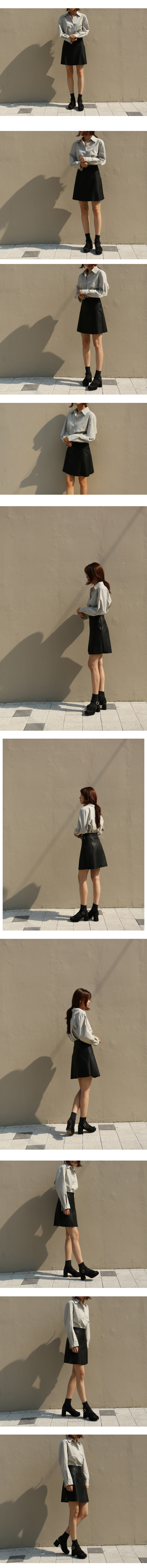 A line leather skirt khaki, Black wedding fashion 