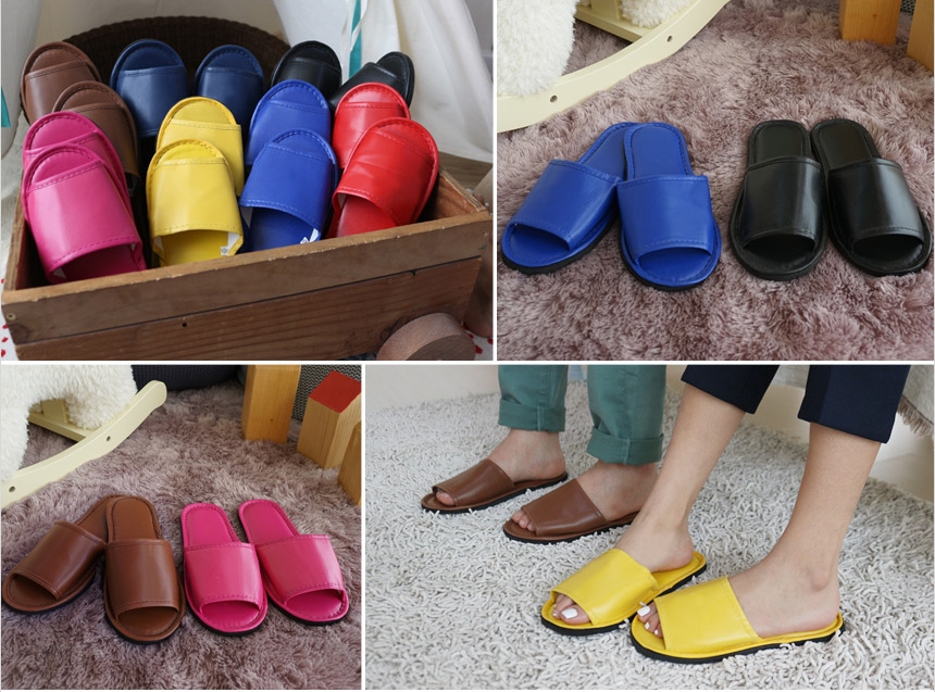 NEW HOME BATHROOM SLIPPERS leather living room sli