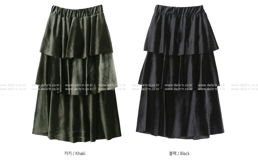 Velvet Cangkang Long Skirt Autumn Banding Voyeur l