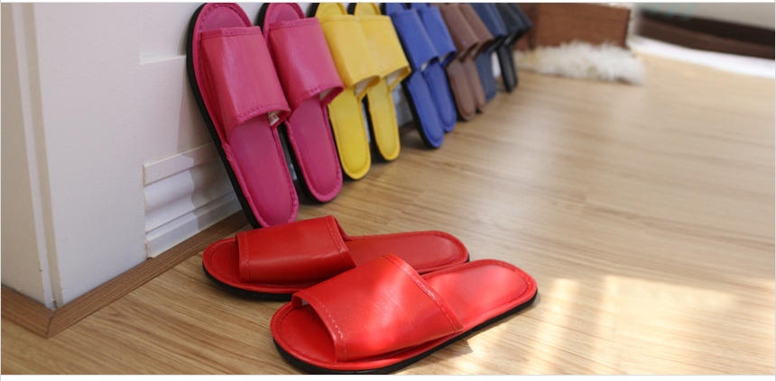 NEW HOME BATHROOM SLIPPERS leather living room sli