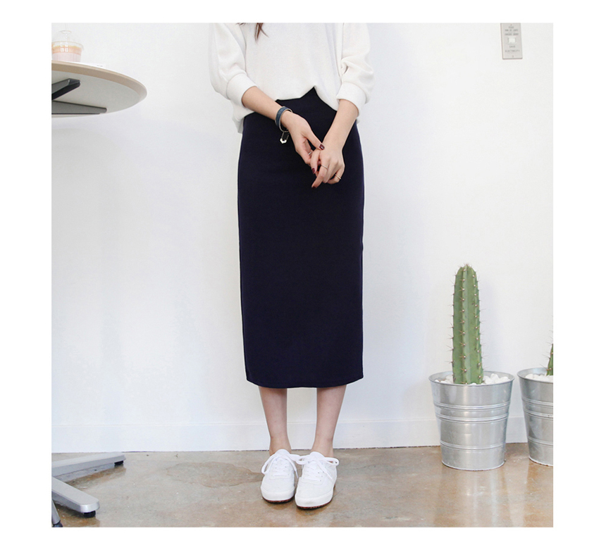 Adelia H Line Long Skirts Trim Gold Date Banding D